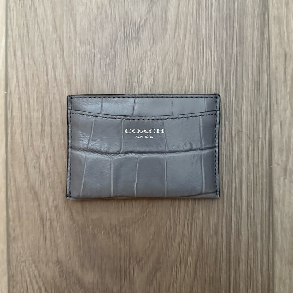 Coach Croc Embossed Card Holder